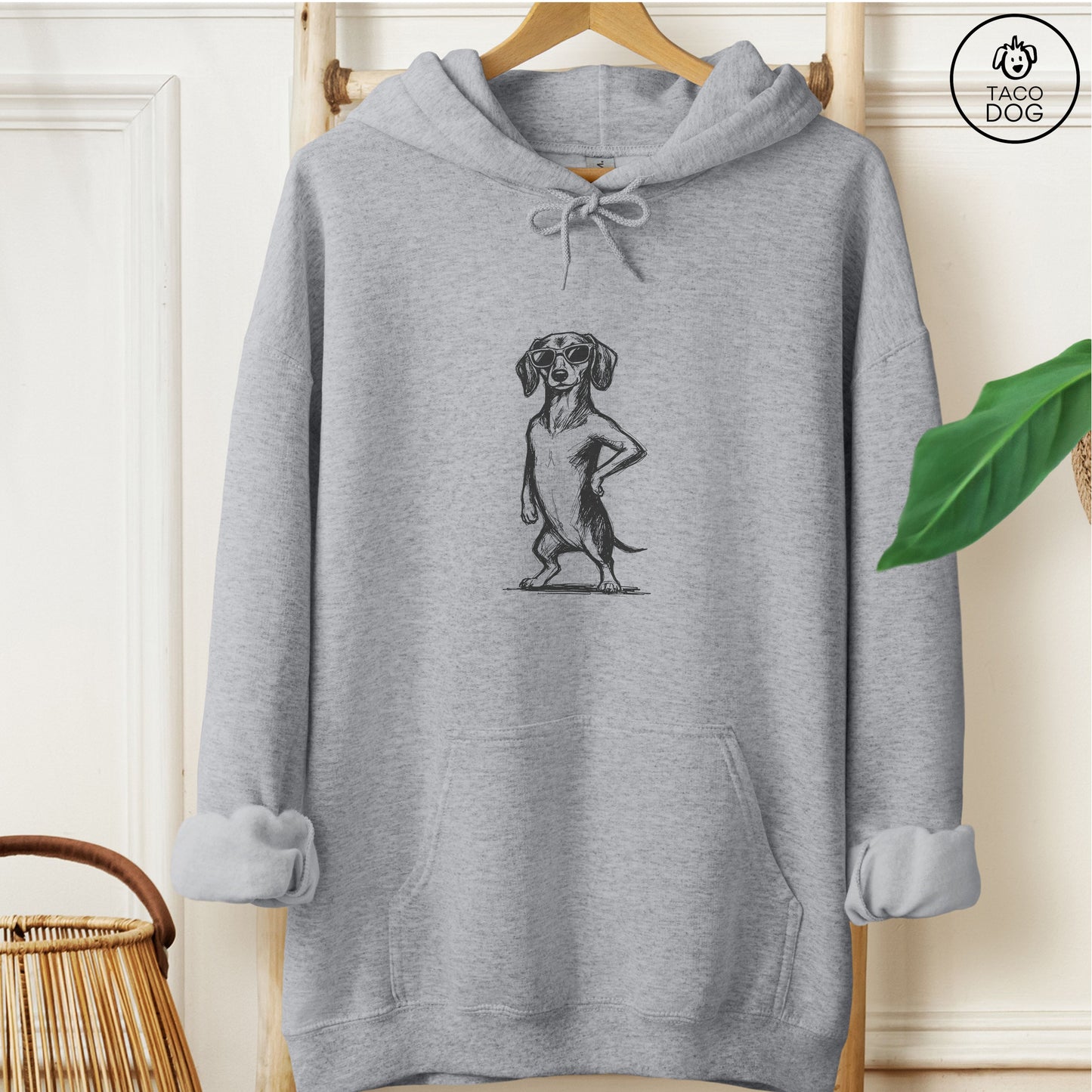 Dachshund Weenie Vintage Sunglasses Hoodie