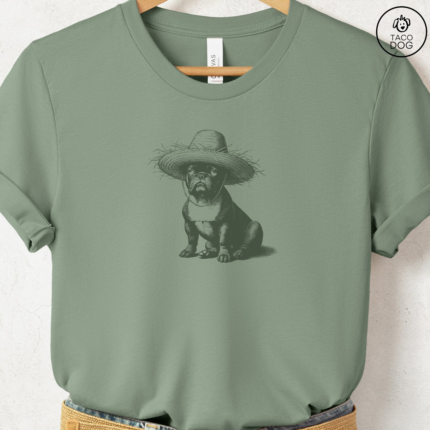 French Bulldog Frenchie Pava Jibaro Hat T-Shirt