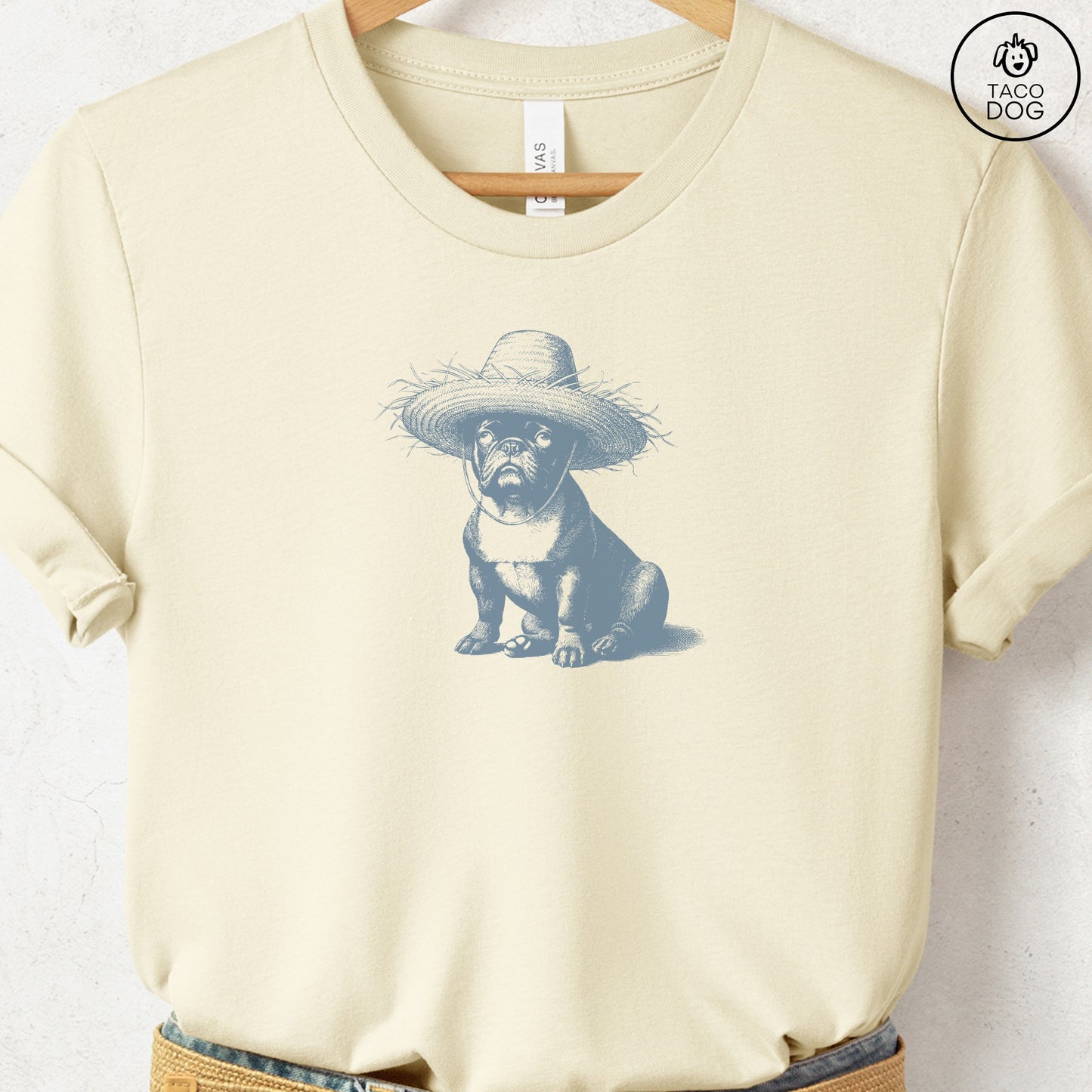 French Bulldog Frenchie Pava Jibaro Hat T-Shirt