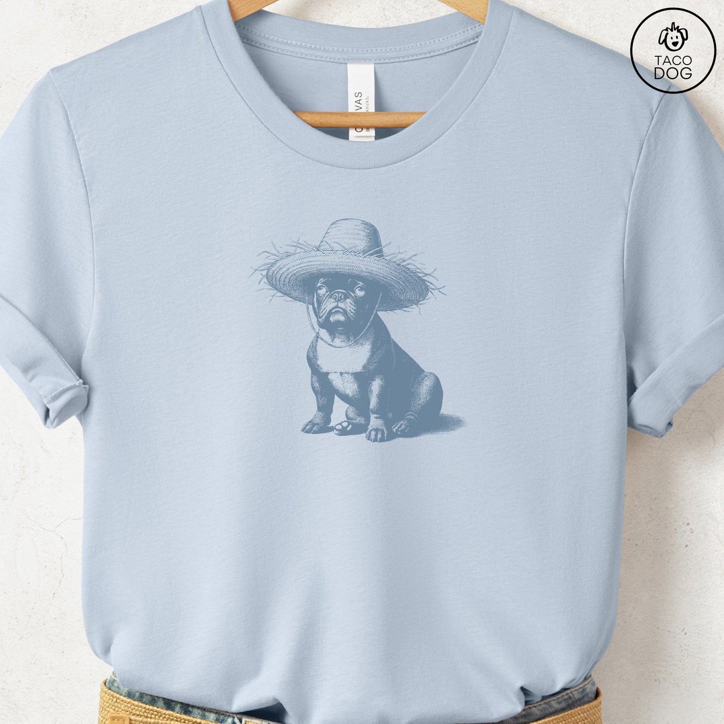 French Bulldog Frenchie Pava Jibaro Hat T-Shirt