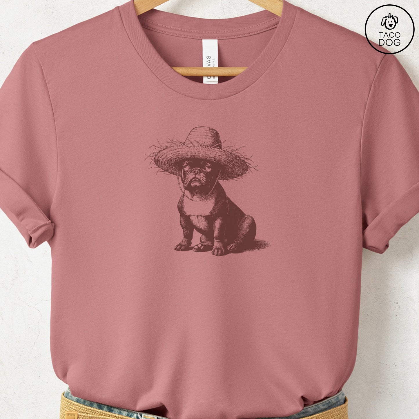 French Bulldog Frenchie Pava Jibaro Hat T-Shirt