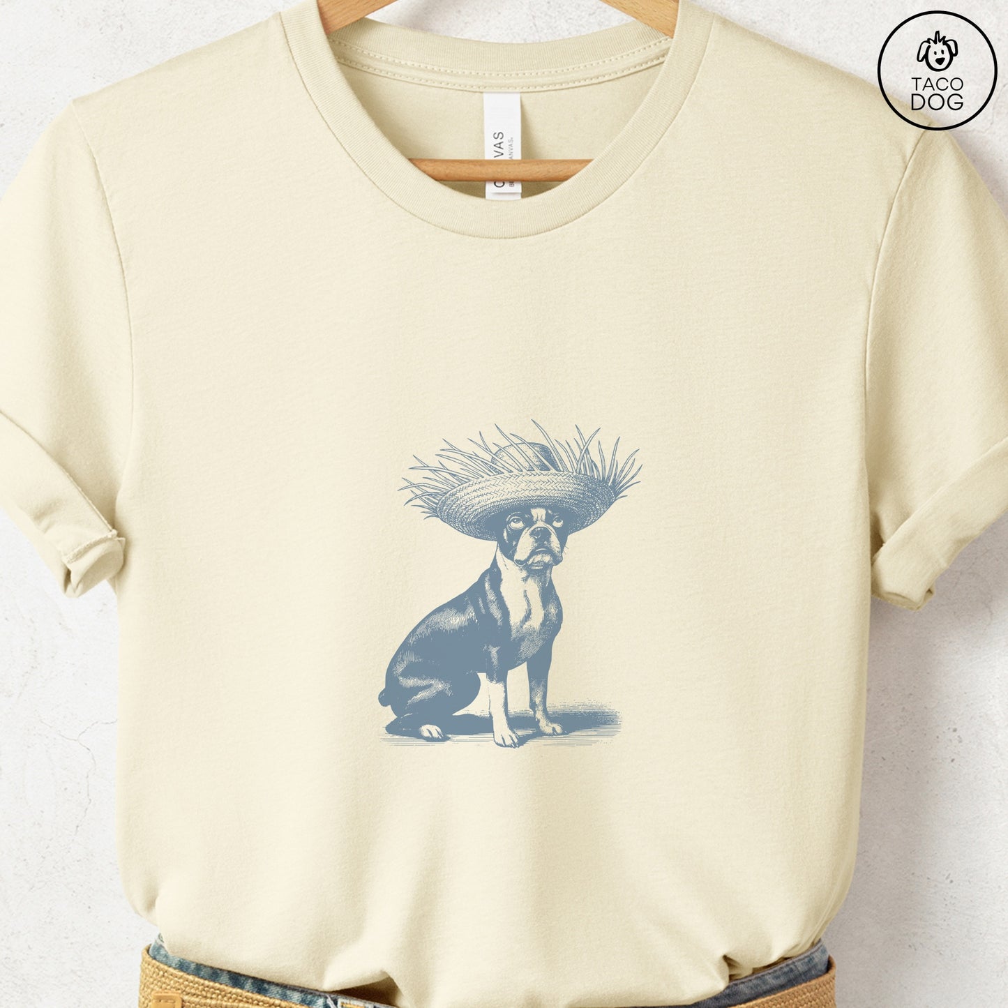 Boston Terrier Pava Jibaro Hat T-Shirt