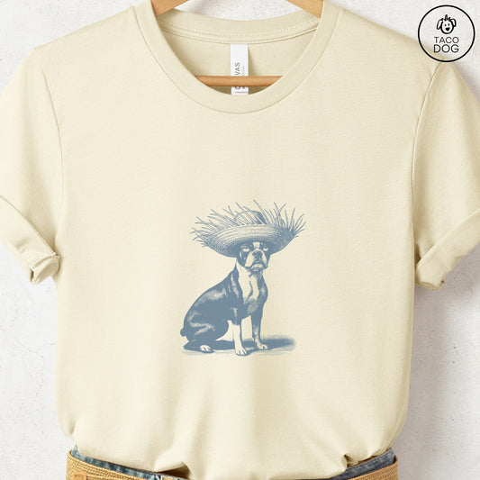 Boston Terrier Pava Jibaro Hat T-Shirt