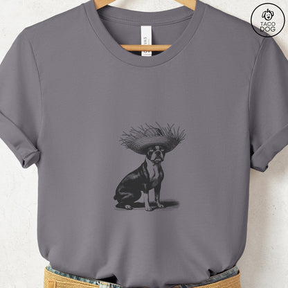 Boston Terrier Pava Jibaro Hat T-Shirt