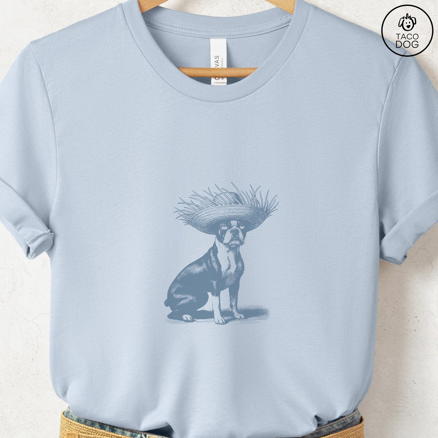 Boston Terrier Pava Jibaro Hat T-Shirt