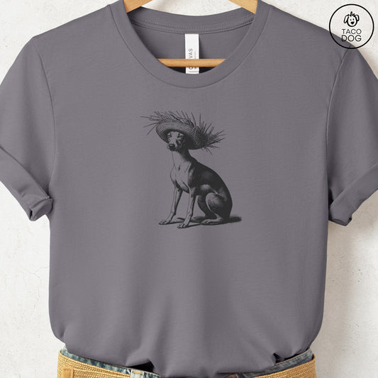 Italian Greyhound Whippet Iggy Pava Jibaro Hat T-Shirt Storm Taco-Dog