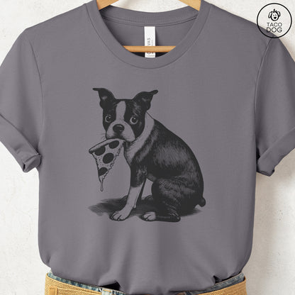 Boston Terrier Pizza TShirt Storm Taco-Dog