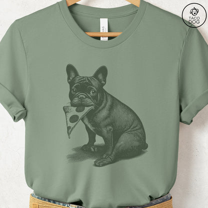 French Bulldog Frenchie Pizza TShirt