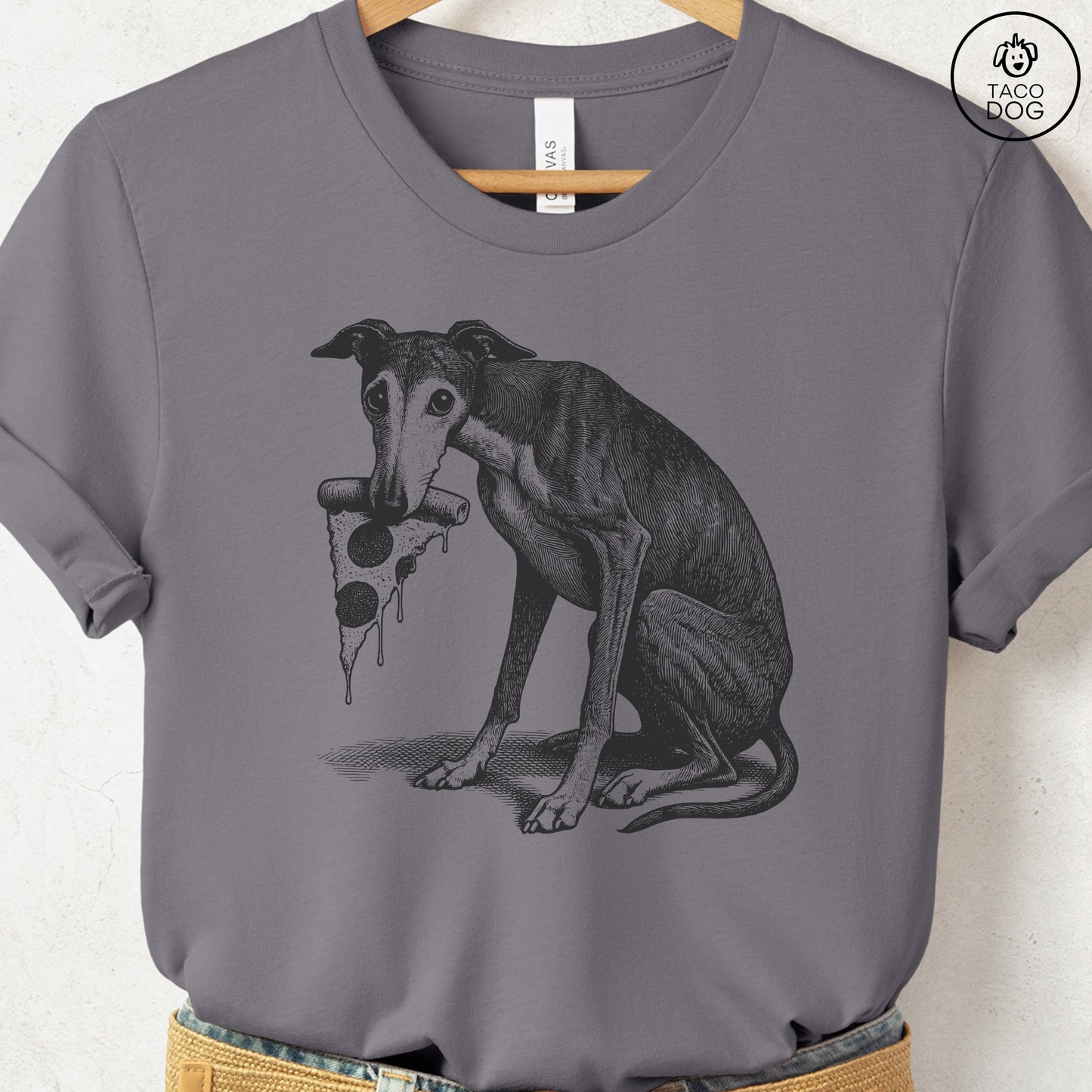 Italian Greyhound Whippet Iggy Pizza TShirt