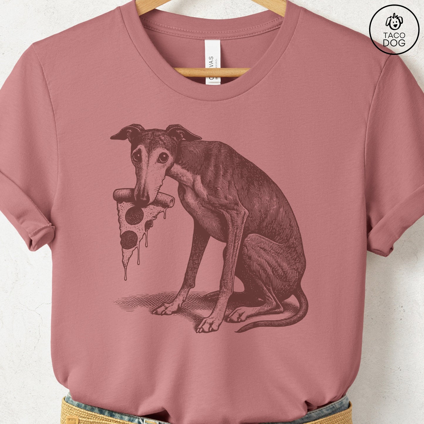 Italian Greyhound Whippet Iggy Pizza TShirt