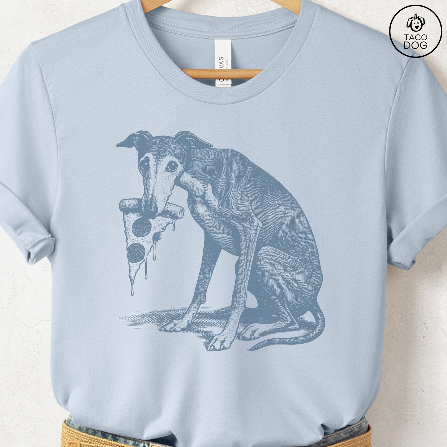 Italian Greyhound Whippet Iggy Pizza TShirt
