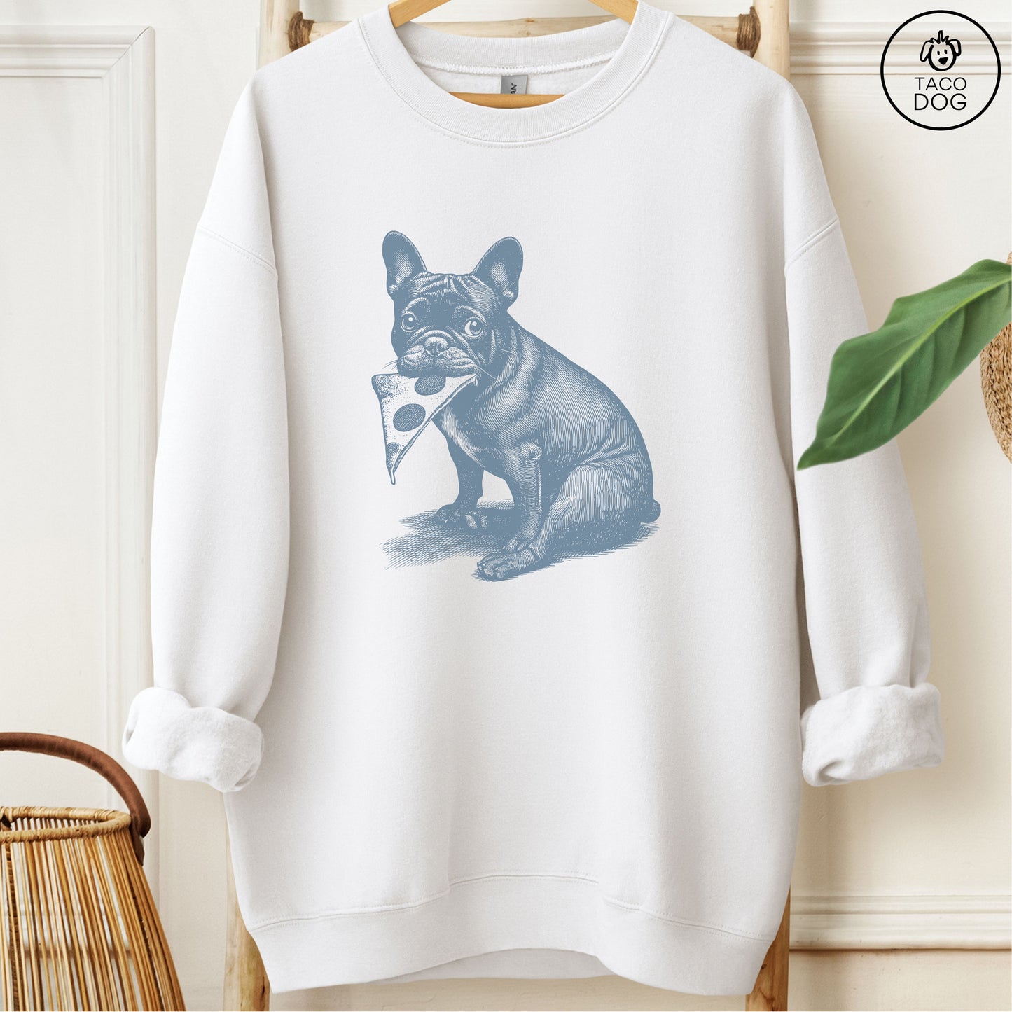 French Bulldog Frenchie Pizza Sweatshirt