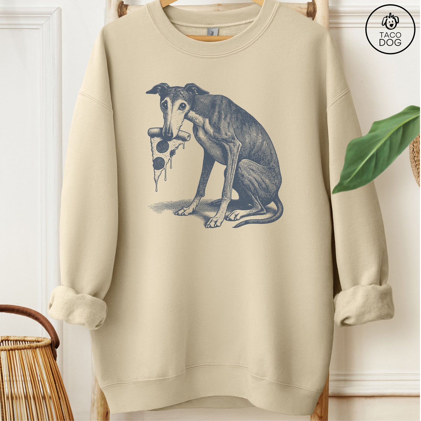 Italian Greyhound Whippet Iggy Pizza Sweatshirt