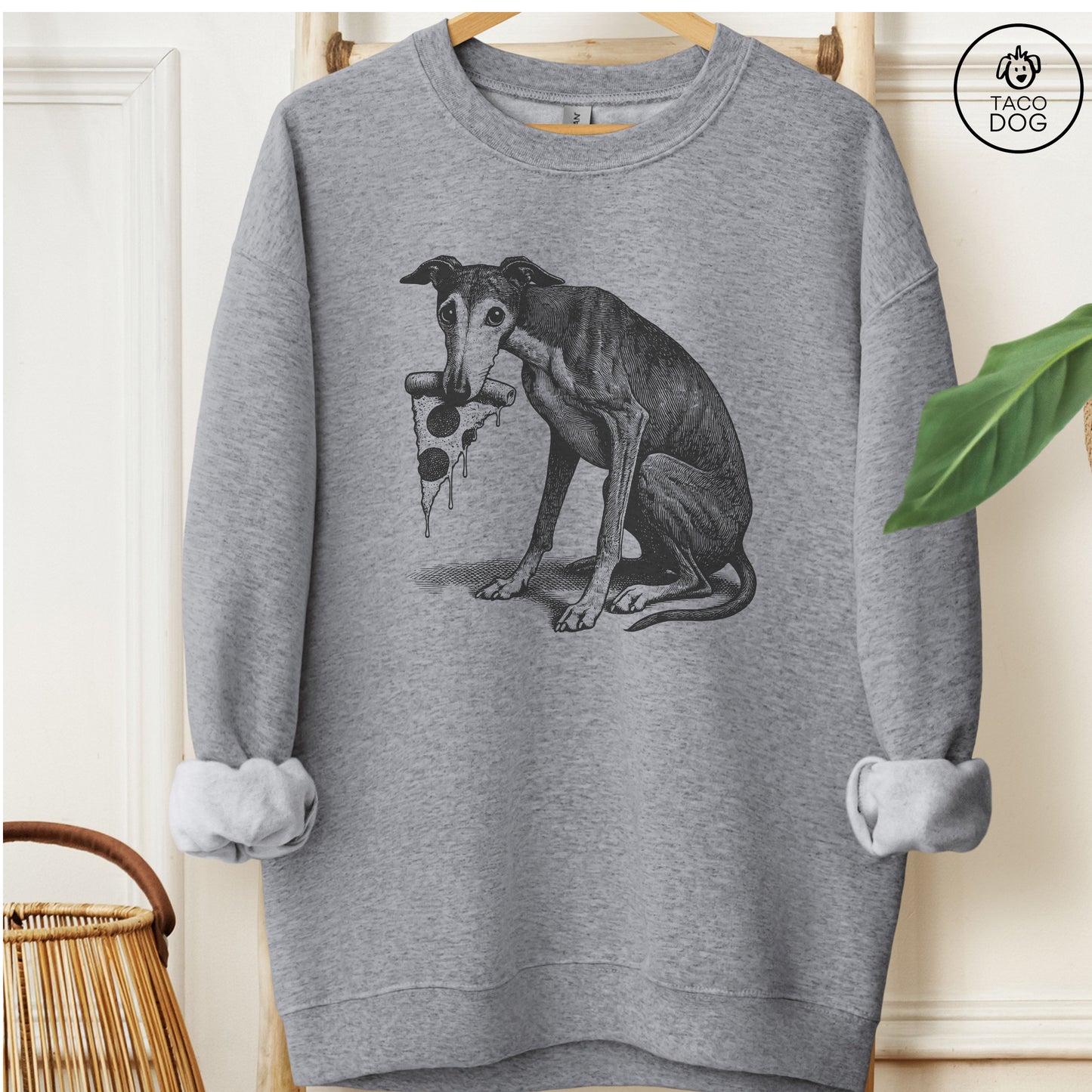 Italian Greyhound Whippet Iggy Pizza Sweatshirt