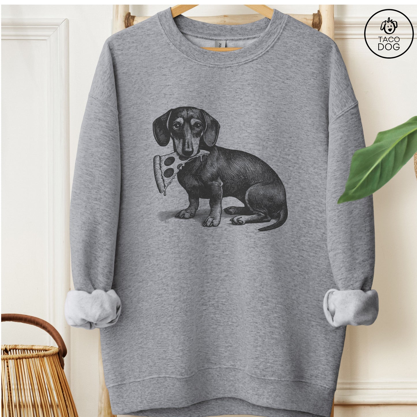 Dachshund Weenie Pizza Sweatshirt