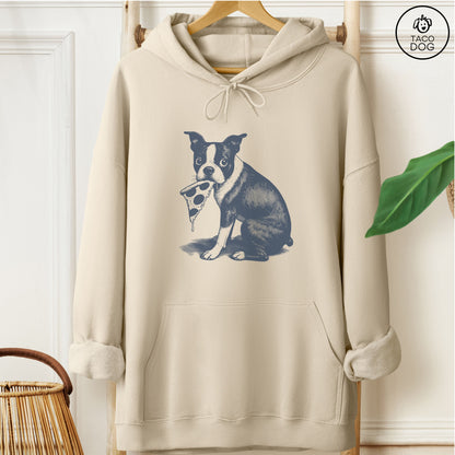 Boston Terrier Pizza Hoodie Sand Taco-Dog