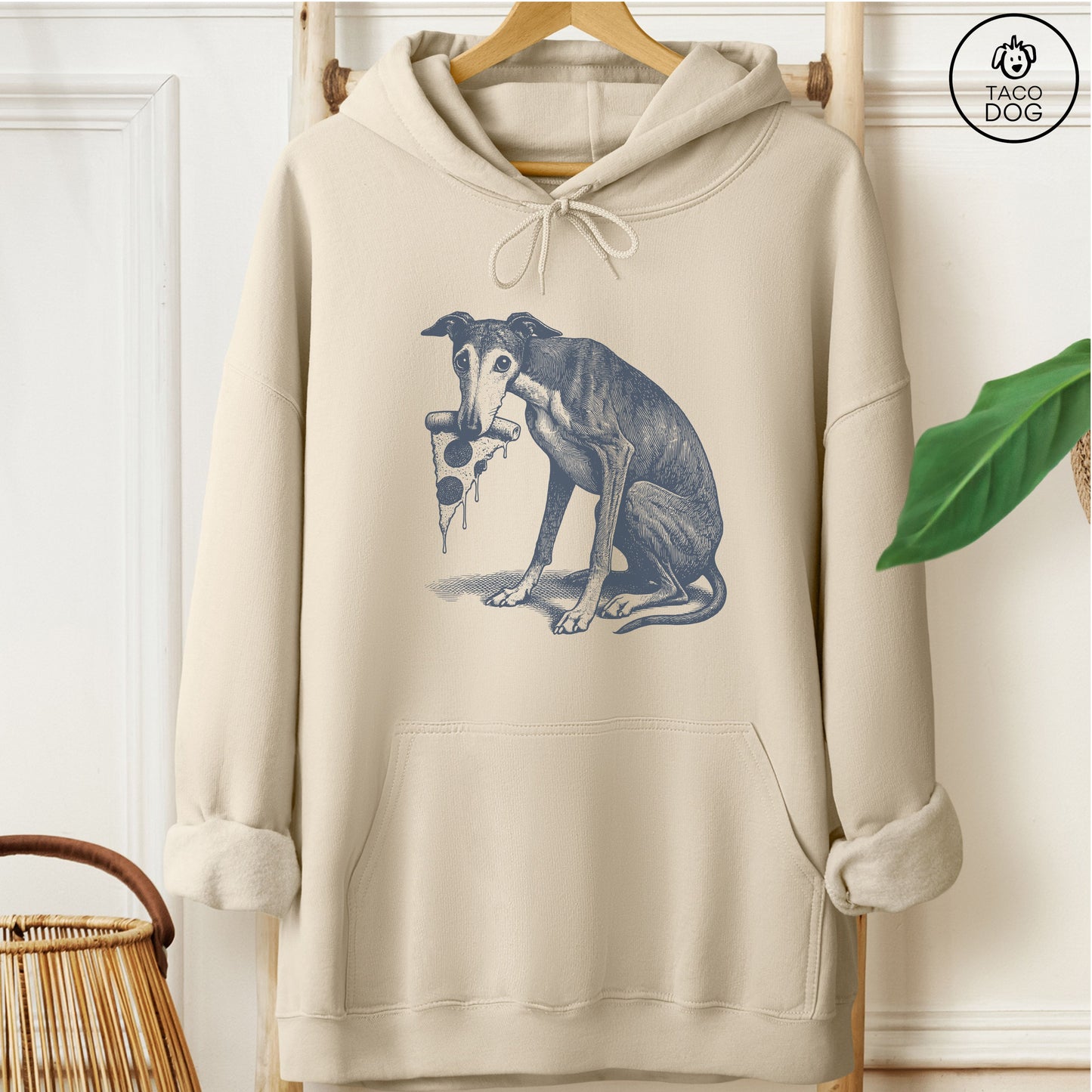 Italian Greyhound Whippet Iggy Pizza Hoodie