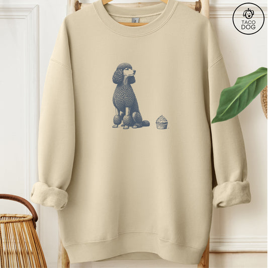 Poodle Cupcake Sweatshirt Sand Taco-Dog
