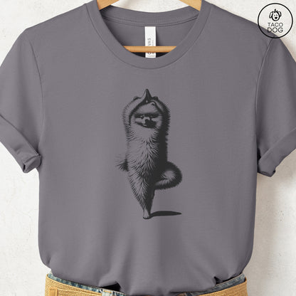 Pomeranian Tree Pose Yoga T Shirt