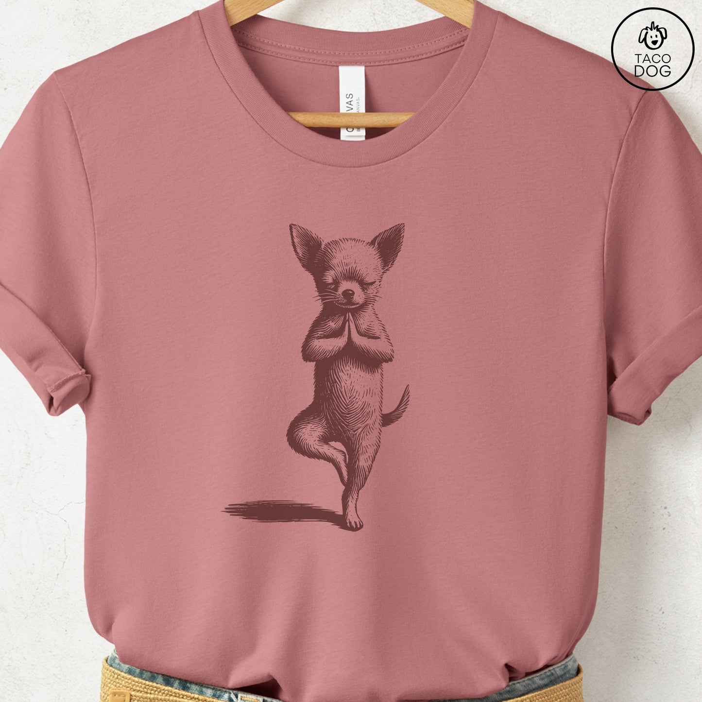 Chihuahua Tree Pose Yoga T Shirt