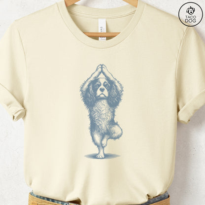 Cavalier King Charles Spaniel Tree Pose Yoga T Shirt