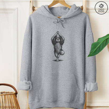 Cavalier King Charles Spaniel Tree Pose Yoga Dog Hoodie