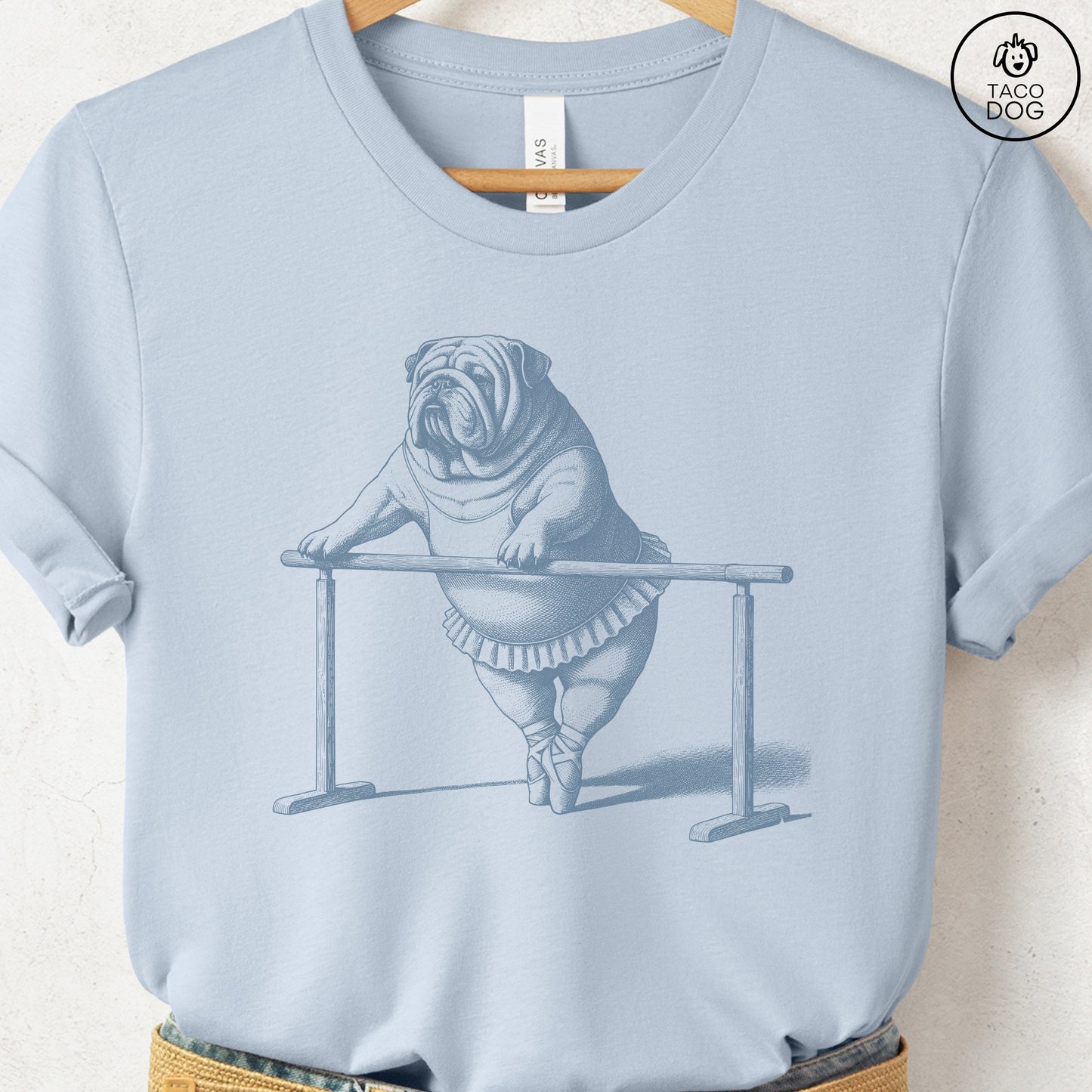 English Bulldog Ballet T Shirt