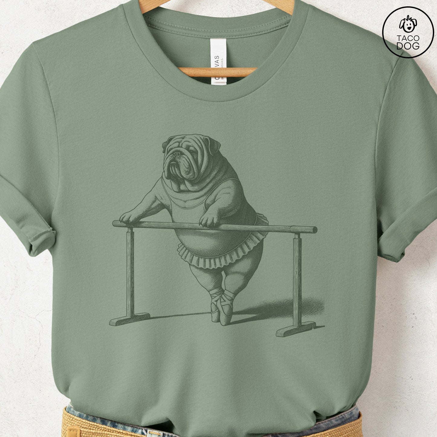 English Bulldog Ballet T Shirt