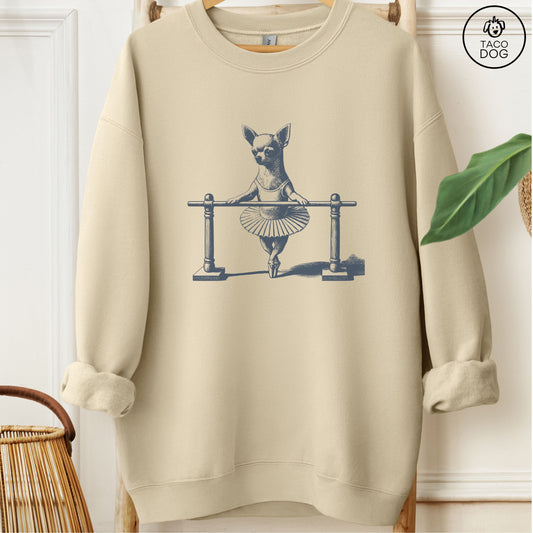 Chihuahua Ballet Sweatshirt Sand Taco-Dog