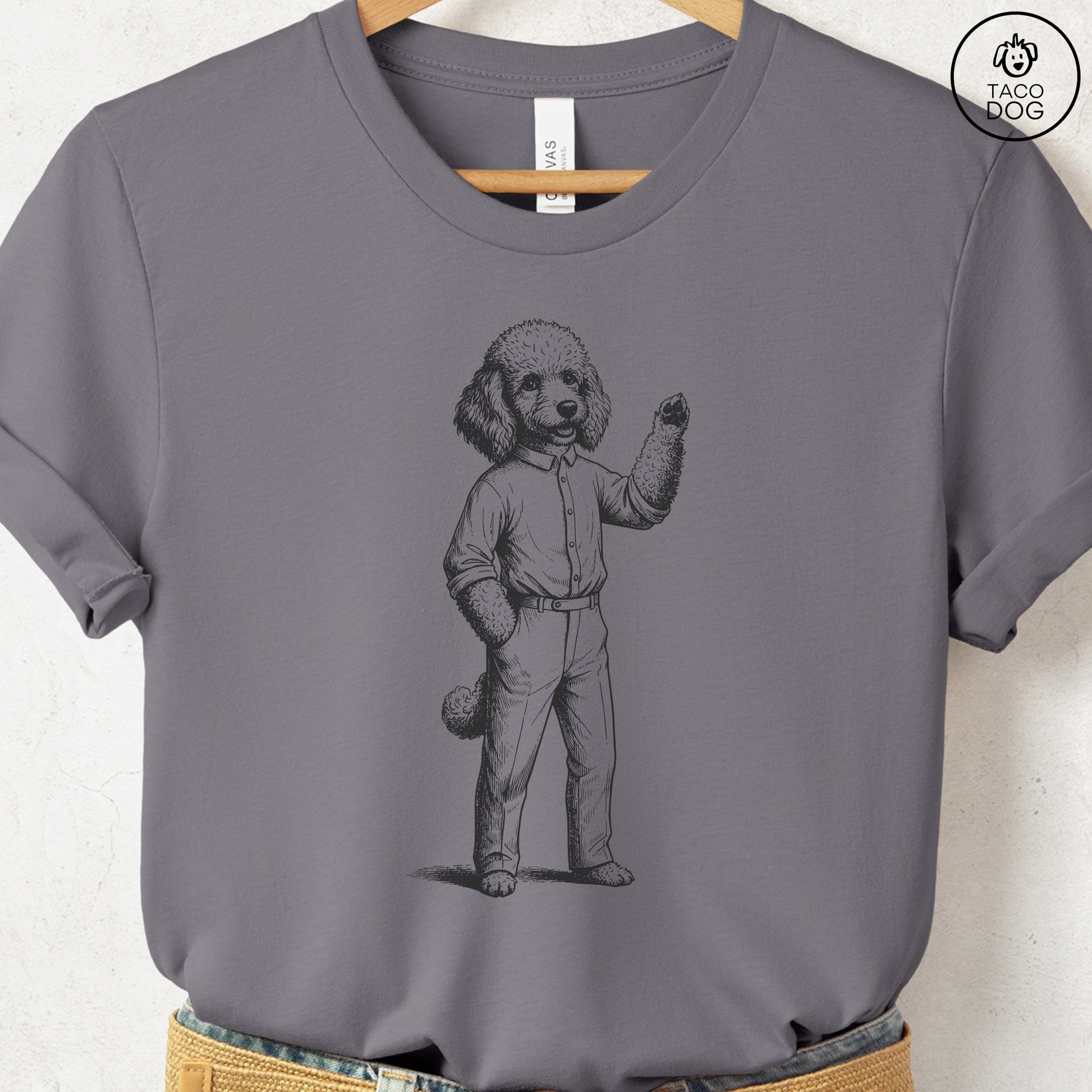 Poodle Hey There T Shirt Storm Taco-Dog