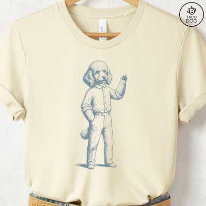 Poodle Hey There T Shirt Natural Taco-Dog
