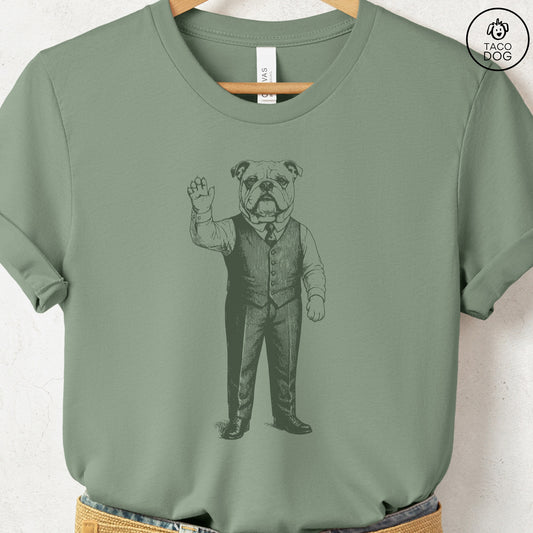 English Bulldog Hey There T Shirt Sage Taco-Dog
