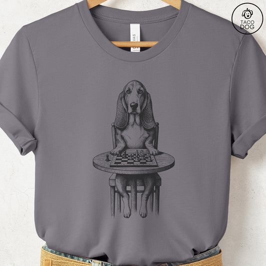 Basset Hound Chess Master T-Shirt Storm Taco-Dog