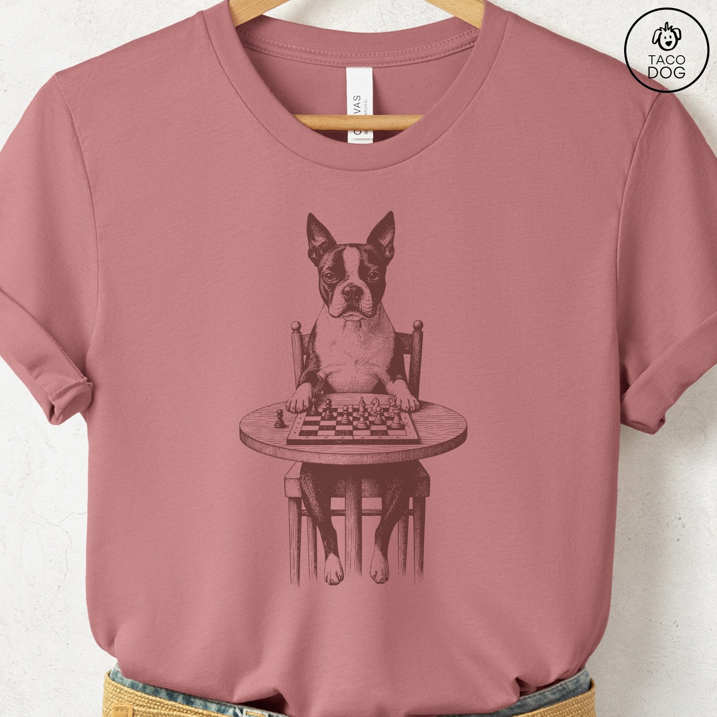 Boston Terrier Chess Master T-Shirt
