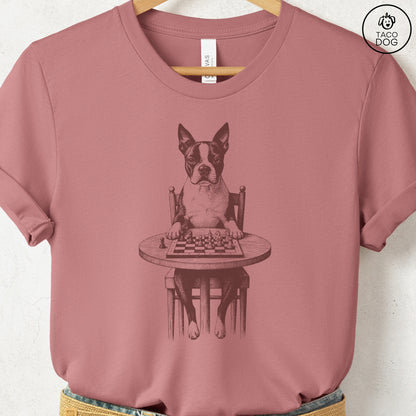 Boston Terrier Chess Master T-Shirt