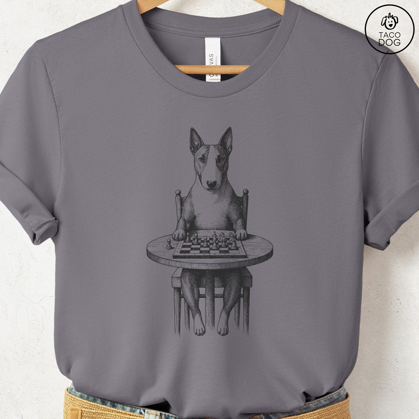 Bull Terrier Chess Master T-Shirt