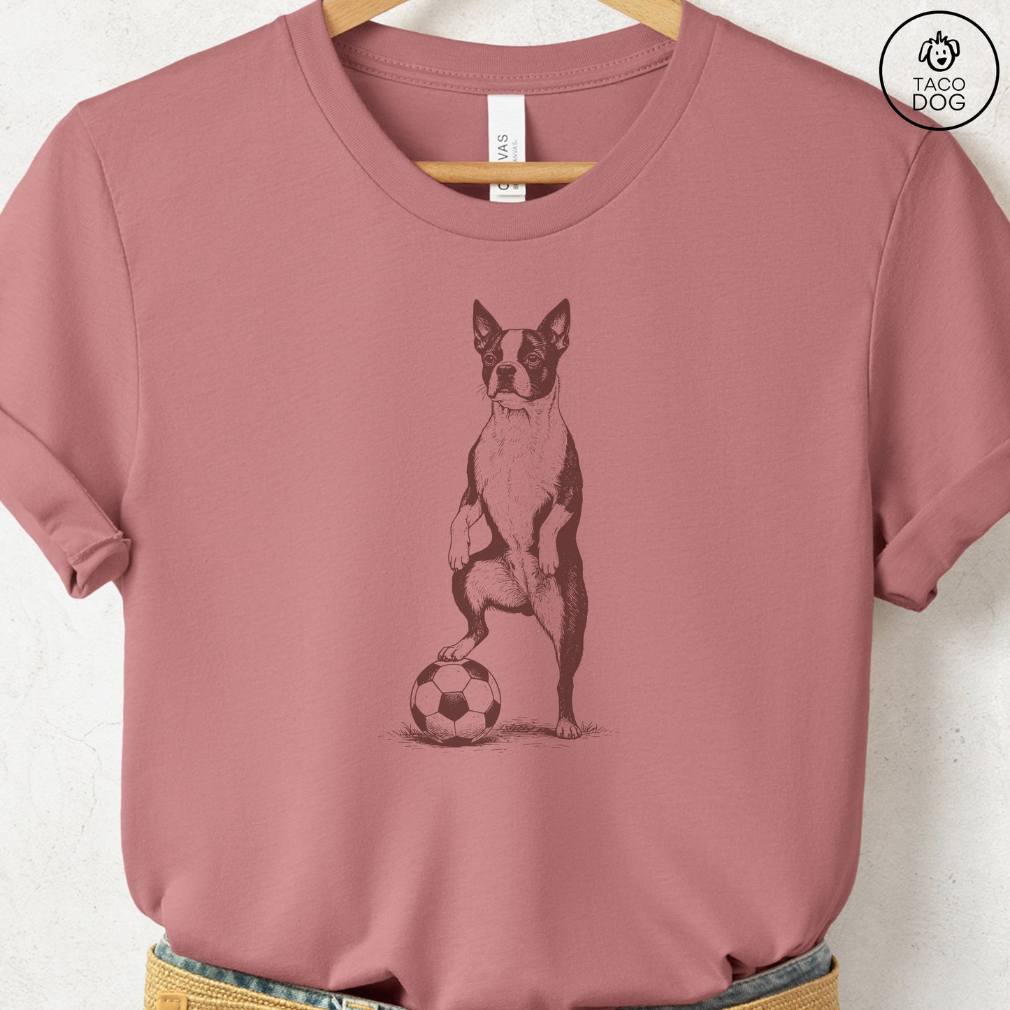 Boston Terrier Soccer Football TShirt