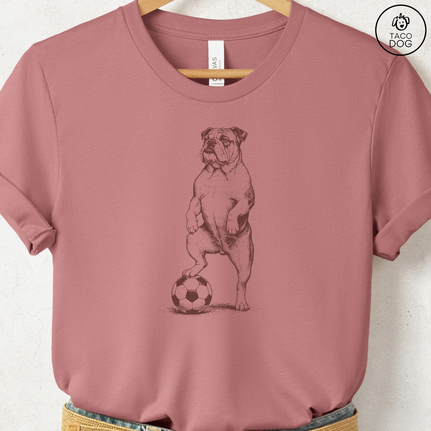 English Bulldog Soccer Football TShirt