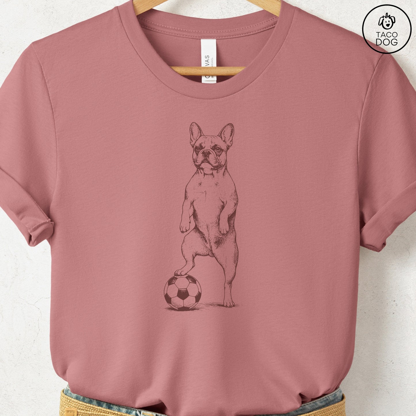 French Bulldog Frenchie Soccer Football TShirt