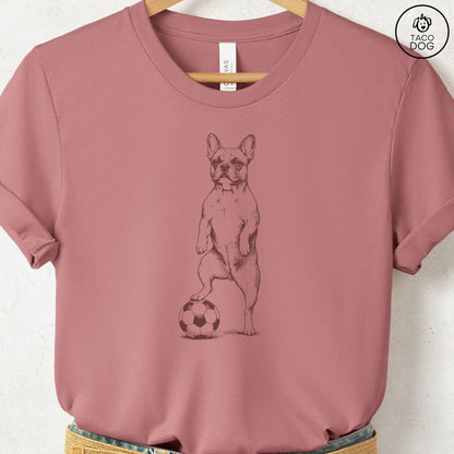 French Bulldog Frenchie Soccer Football TShirt