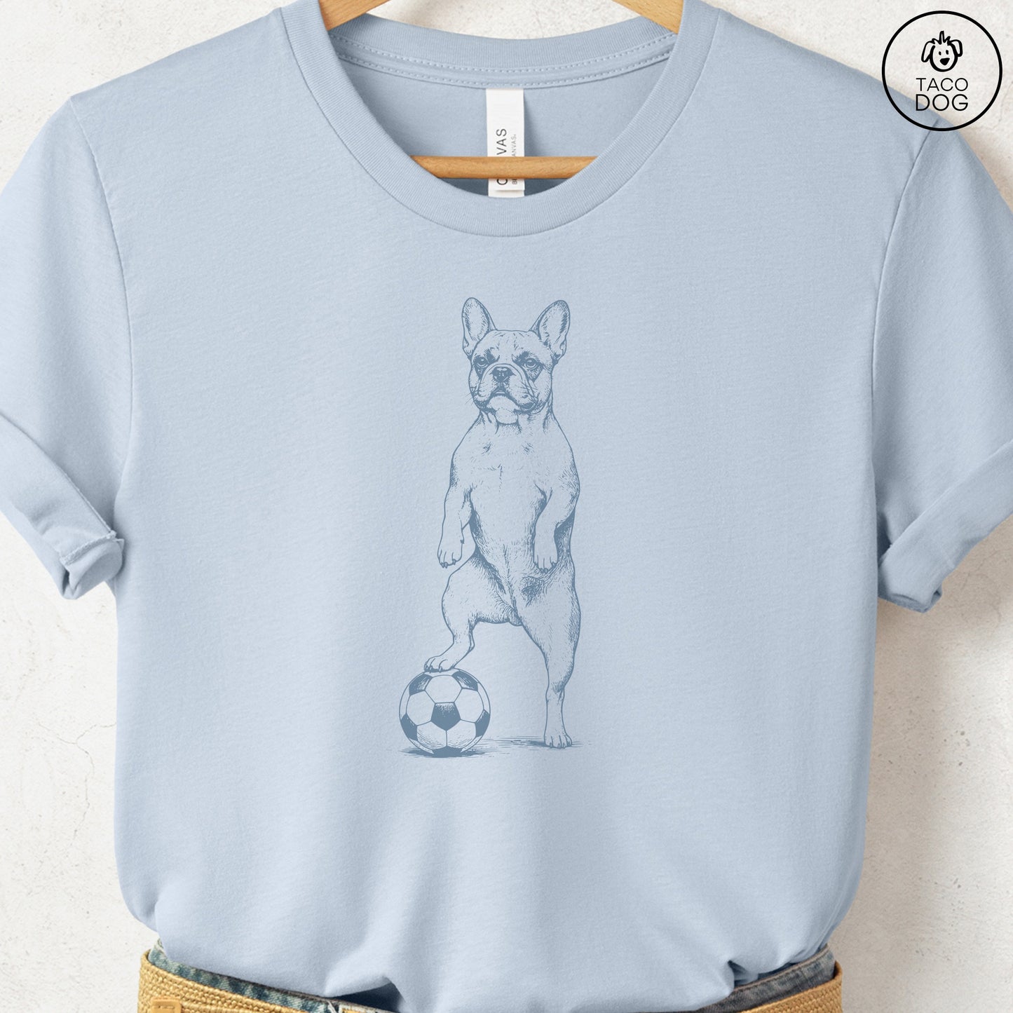 French Bulldog Frenchie Soccer Football TShirt