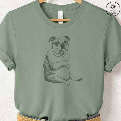 English Bulldog Popsicle T-Shirt