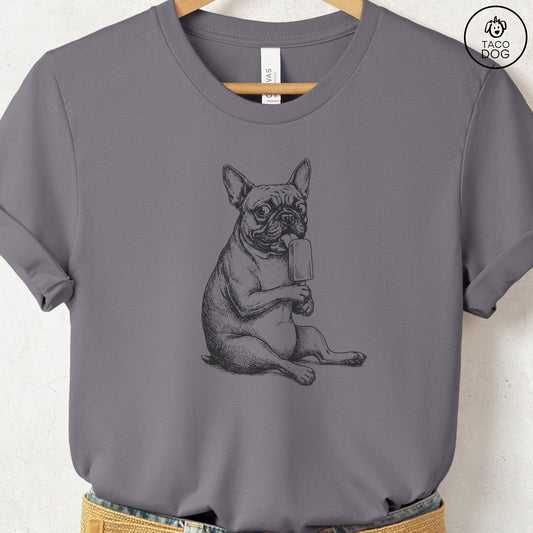 French Bulldog Frenchie Popsicle T-Shirt Storm Taco-Dog