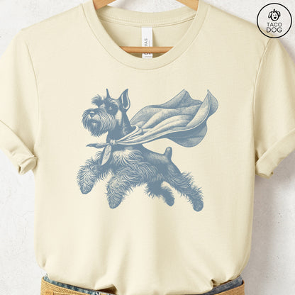 Schnauzer Flying Cape T-Shirt Natural