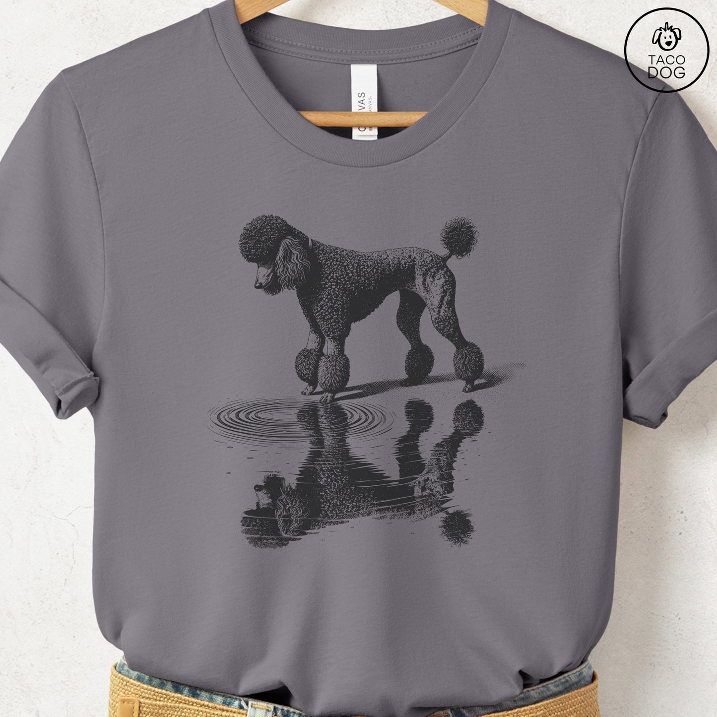 Poodle Puddle Reflection T-Shirt Storm