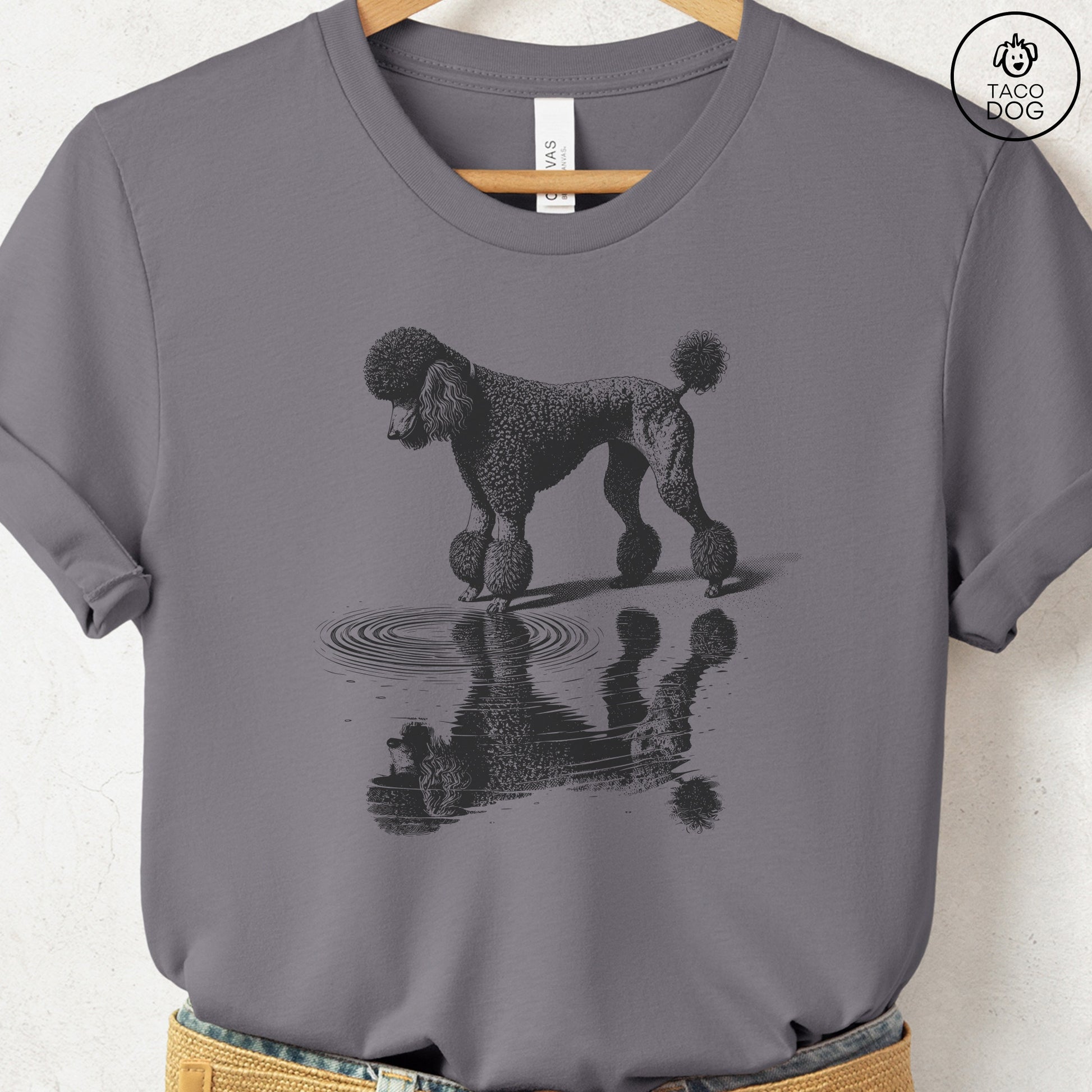 Poodle Puddle Reflection T-Shirt Storm