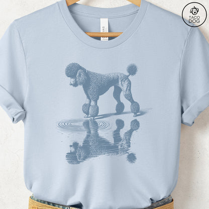 Poodle Puddle Reflection T-Shirt Light Blue