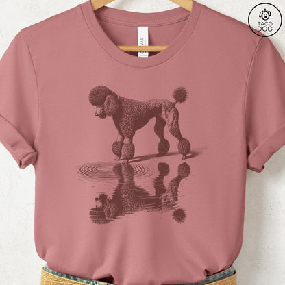 Poodle Puddle Reflection T-Shirt Heather Mauve