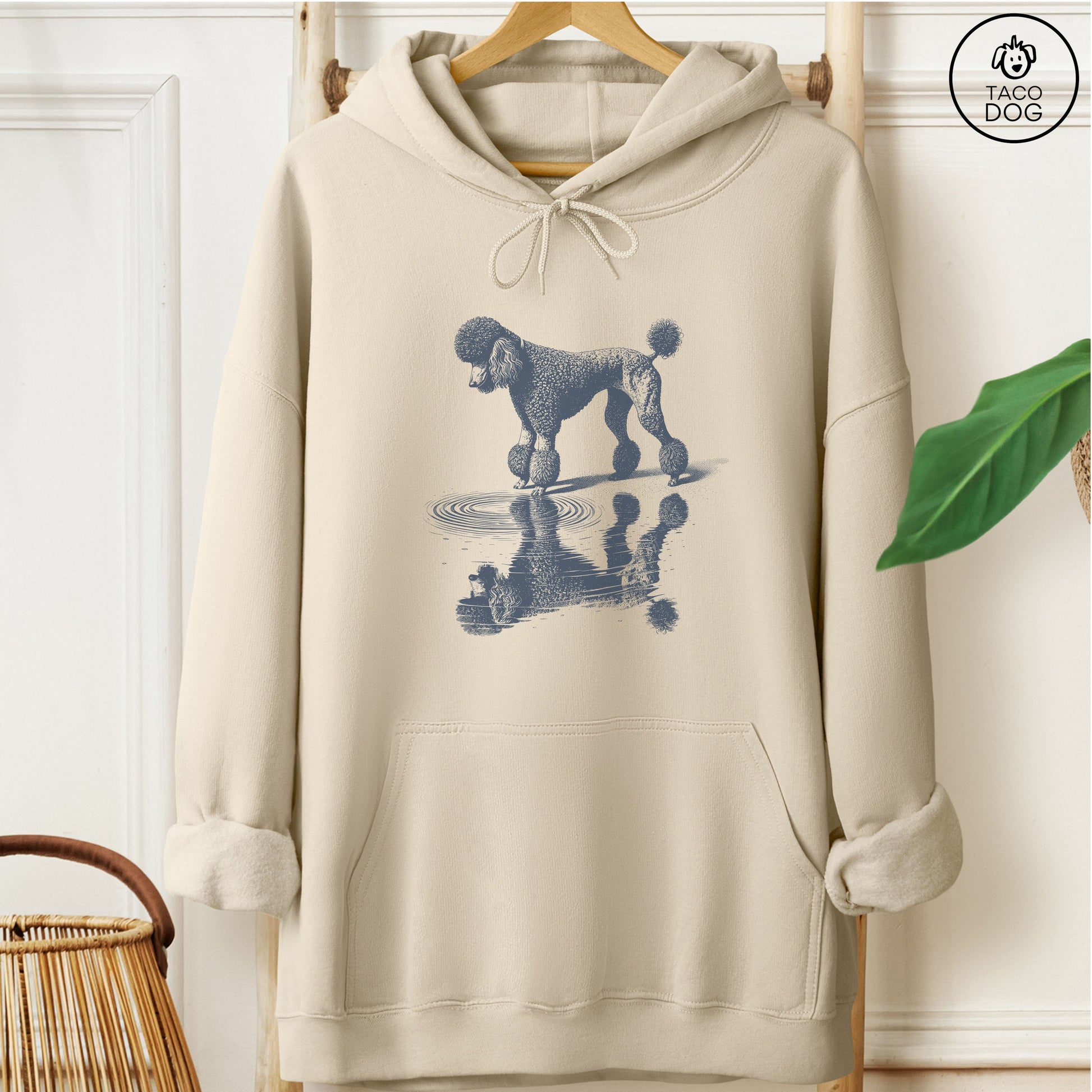 Poodle Puddle Reflection Hoodie Sand