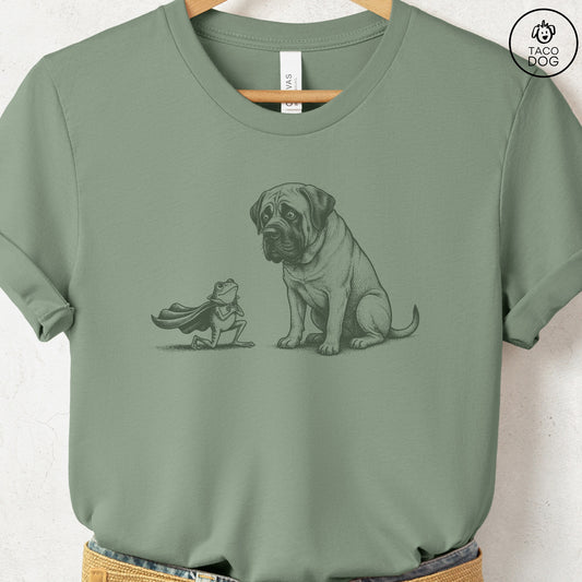 Mastiff & Frog T-Shirt Sage Taco-Dog